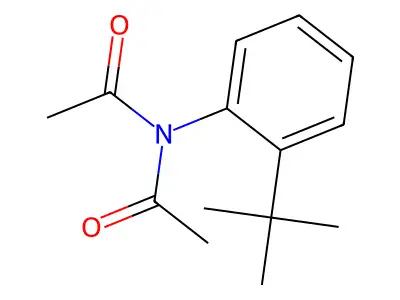 N-acetyl-N-(2-tert-butylphenyl)acetamide structure