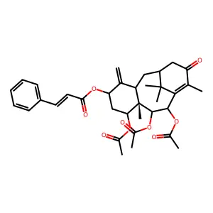 [(1R,3R,5S,7S,8S,9R,10R)-7,9,10-triacetyloxy-8,12,15,15-tetramethyl-4-methylidene-13-oxo-5-tricyclo[9.3.1.03,8]pentadec-11-enyl] 3-phenylprop-2-enoate structure