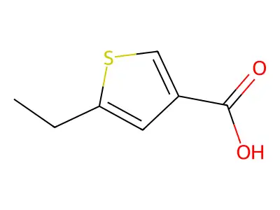 5-Ethylthiophene-3-carboxylic acid structure