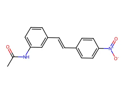 N-[3-[2-(4-nitrophenyl)ethenyl]phenyl]acetamide structure