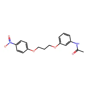 N-[3-[3-(4-硝基苯氧基)丙氧基]苯基]乙酰胺 structure