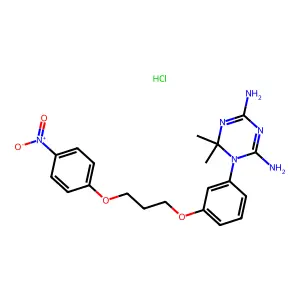 6,6-dimethyl-1-[3-[3-(4-nitrophenoxy)propoxy]phenyl]-1,3,5-t structure