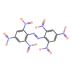 2,2',4,4',6,6'-Hexanitroazobenzene structure
