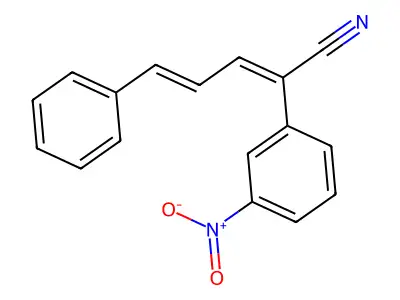 2-(3-Nitrophenyl)-5-phenylpenta-2,4-dienenitrile structure