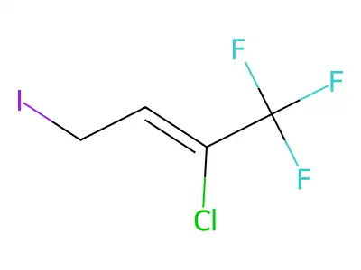 2-Chloro-1,1,1-trifluoro-4-iodobut-2-ene structure