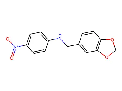 N-(4-Nitrophenyl)-1,3-benzodioxole-5-methanamine structure