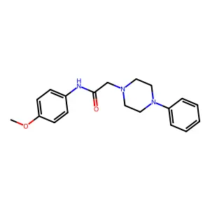 N-(4-Methoxyphenyl)-2-(4-phenyl-1-piperazinyl)acetamide structure