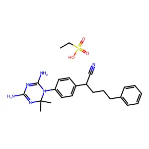 2-[4-(4,6-diamino-2,2-dimethyl-1,3,5-triazin-1-yl)phenyl]-5- structure