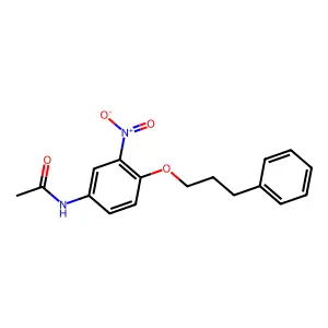N-[3-硝基-4-(3-苯基丙氧基)苯基]乙酰胺 structure