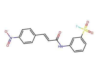 3-[3-(4-Nitrophenyl)prop-2-enoylamino]benzenesulfonyl fluoride structure