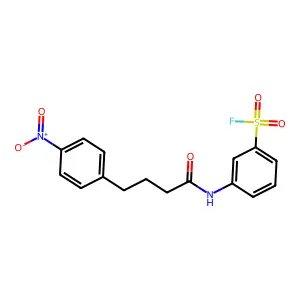 3-(4-(4-Nitrophenyl)butanamido)benzene-1-sulfonyl fluoride structure