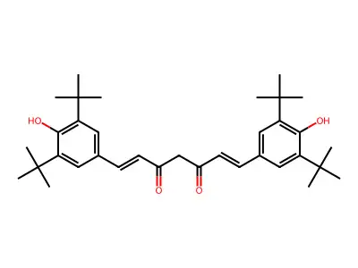 1,7-Bis(3,5-di-tert-butyl-4-hydroxyphenyl)-1,6-heptadiene-3,5-dione structure