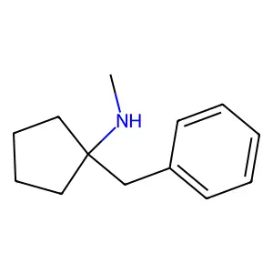 1-benzyl-N-methylcyclopentan-1-amine structure