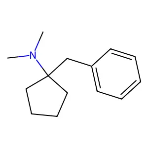 1-benzyl-N,N-dimethylcyclopentan-1-amine structure
