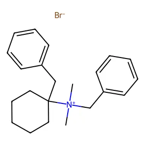 N,1-Dibenzyl-N,N-dimethylcyclohexan-1-aminium bromide structure