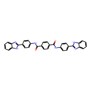 1-N,4-N-bis(4-(1H-benzimidazol-2-yl)phenyl)benzene-1,4-dicarboxamide structure