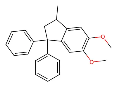 5,6-Dimethoxy-3-methyl-1,1-diphenyl-2,3-dihydro-1H-indene structure