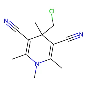 4-(Chloromethyl)-1,2,4,6-tetramethyl-1,4-dihydropyridine-3,5-dicarbonitrile structure