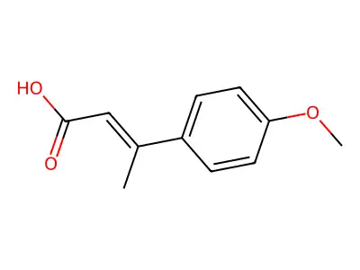 (2E)-3-(4-methoxyphenyl)but-2-enoic acid structure