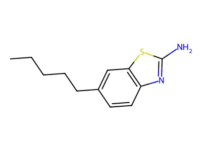 6-Pentyl-1,3-benzothiazol-2-amine structure
