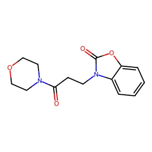 3-(3-morpholin-4-yl-3-oxopropyl)-1,3-benzoxazol-2(3H)-one structure