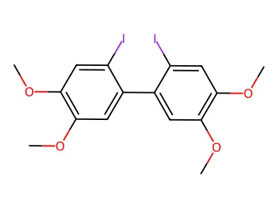 2,2'-Diiodo-4,4',5,5'-tetramethoxybiphenyl structure