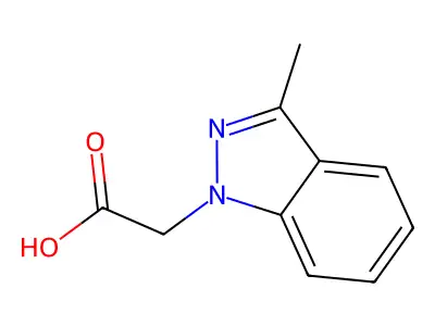 (3-methyl-1H-indazol-1-yl)acetic acid structure
