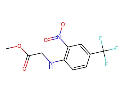Methyl 2-{[2-nitro-4-(trifluoromethyl)phenyl]amino}acetate structure