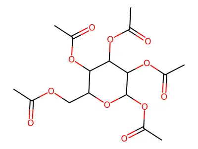 beta-D-Galactose pentaacetate structure