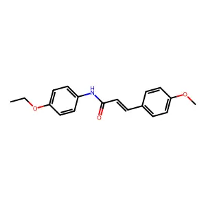 N-(4-ethoxyphenyl)-3-(4-methoxyphenyl)prop-2-enamide structure