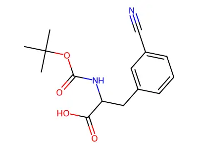(2S)-2-{[(tert-butoxy)carbonyl]amino}-3-(3-cyanophenyl)propanoic acid structure