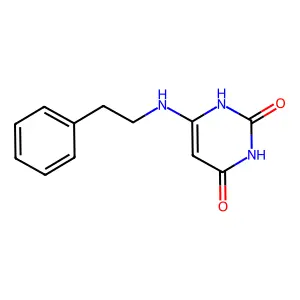 6-(2-phenylethylamino)-1H-pyrimidine-2,4-dione structure