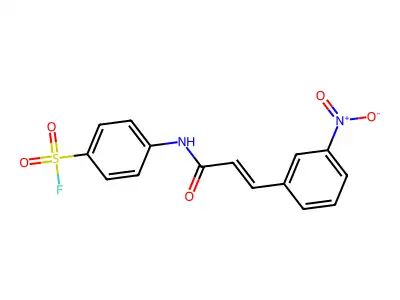 4-[3-(3-Nitrophenyl)prop-2-enoylamino]benzenesulfonyl fluoride structure