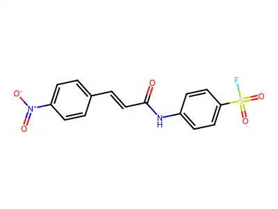 4-[3-(4-Nitrophenyl)prop-2-enoylamino]benzenesulfonyl fluoride structure