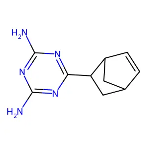 6-(Bicyclo[2.2.1]hept-5-en-2-yl)-1,3,5-triazine-2,4-diamine structure
