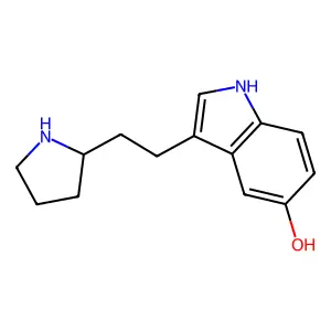 Indol-5-ol, 3-(2-pyrrolidinylethyl)- structure