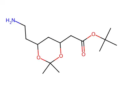 (4R,6R)-tert-Butyl-6-(2-aminoethyl)-2,2-dimethyl-1,3-dioxane-4-acetate structure