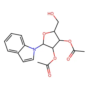 [4-Acetyloxy-2-(hydroxymethyl)-5-indol-1-yloxolan-3-yl] acetate structure