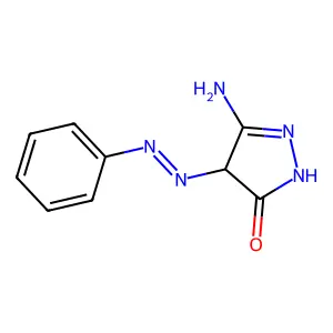 5-氨基-2,4-二氢-4-(2-苯基偶氮基)-3H-吡唑-3-酮 structure