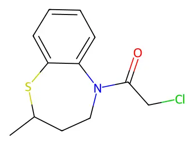 2-Chloro-1-(2-methyl-2,3,4,5-tetrahydro-1,5-benzothiazepin-5-yl)ethan-1-one structure