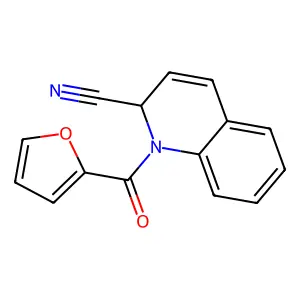 1-(furan-2-carbonyl)-2H-quinoline-2-carbonitrile structure