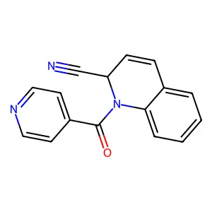 1-(pyridine-4-carbonyl)-2H-quinoline-2-carbonitrile structure
