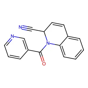1-(pyridine-3-carbonyl)-2H-quinoline-2-carbonitrile structure