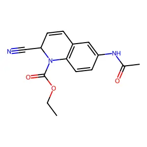 ethyl 6-acetamido-2-cyano-2H-quinoline-1-carboxylate structure