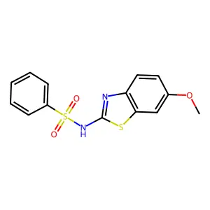 N-(6-methoxy-1,3-benzothiazol-2-yl)benzenesulfonamide structure