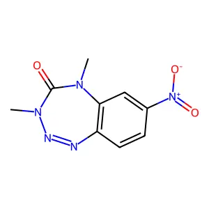 4H-1,2,3,5-Benzotetrazepin-4-one, 3,5-dihydro-3,5-dimethyl-7-nitro- structure