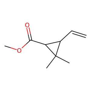 Methyl 3-ethenyl-2,2-dimethylcyclopropane-1-carboxylate structure