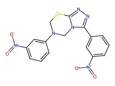 3,6-Bis(3-nitrophenyl)-5,7-dihydro-[1,2,4]triazolo[3,4-b][1,3,5]thiadiazine structure