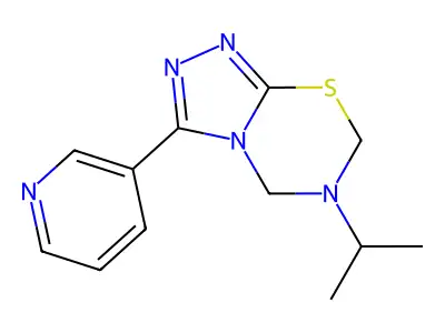 6-propan-2-yl-3-pyridin-3-yl-5,7-dihydro-[1,2,4]triazolo[3,4-b][1,3,5]thiadiazine structure