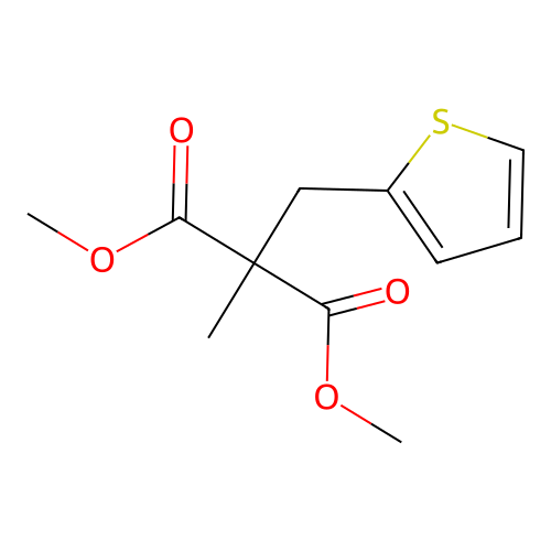 2-Methyl-2-(2-thienylmethyl)-propanedioic acid dimethylester structure